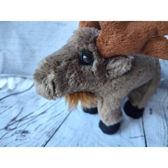 Alaska Friends Moose Plush Animal Brown Standing Small 8inch Alaska Souvenir - Picture 2 of 9